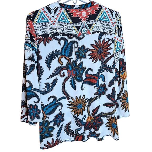 Fig and Flower Anthropologie Women Medium Multicolored Floral Bohemian Blouse - Picture 3 of 7